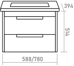 Brevita Тумба под раковину Ariana 80 белая – фотография-5