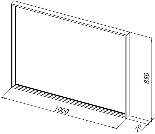 Allen Brau Зеркало Liberty 100 1.330016.BB черный браш – картинка-7