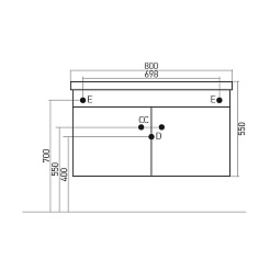 Mixline Тумба с раковиной Мальта 80 капучино – фотография-4