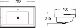 SantiLine Раковина 70 SL-2112(70) белая – фотография-2