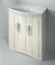 Какса-а Мебель для ванной Каприз 75 R дуб – фотография-2