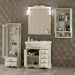 Opadiris Тумба с раковиной Клио 80 слоновая кость – фотография-6