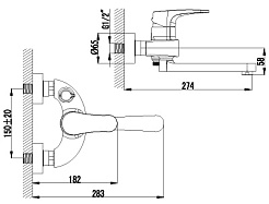 Lemark Смеситель Shift LM4314C для ванны с душем – фотография-2
