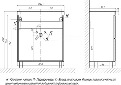 Velvex Тумба под раковину Edge 80.2Y графит – фотография-5