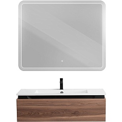 Cezares Тумба под раковину Slider 100 подвесная дымчатый орех – фотография-7