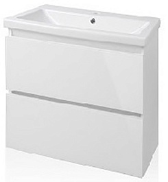 Style Line Тумба для умывальника Даймонд 70 Люкс белая, PLUS – фотография-1