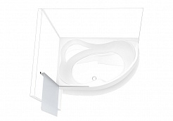 Aquanet Шторка на ванну AQ1-L узорчатое стекло – фотография-3