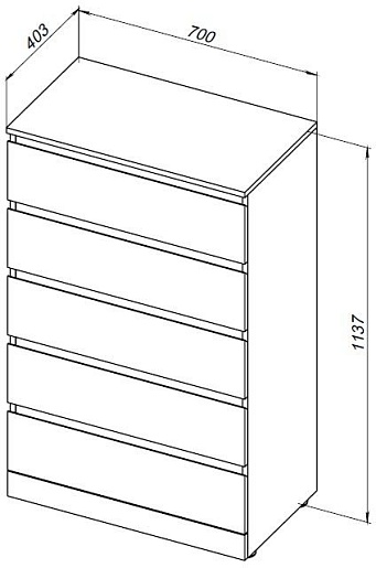 Aquanet Комод Сканди 70 дуб крафт – картинка-9