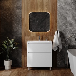 Teymi Тумба с раковиной Laina 75 белая матовая – фотография-14