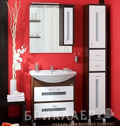 Бриклаер Мебель для ванной Бали 75 R венге – фотография-2