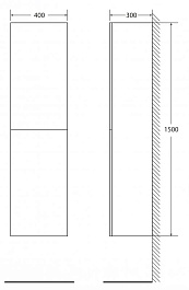 BelBagno Пенал для ванной REGINA 1500 Stucco Veneziano L – фотография-3