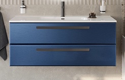 Cezares Тумба с раковиной Eco Cer-N 120 sapfiro CZR-8095-120 ручки чёрные – фотография-1