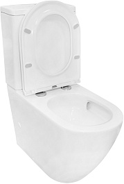 Azario Унитаз-компакт Grado AZ-2141 UQ1 безободковый с бачком с сиденьем микролифт белый – фотография-6