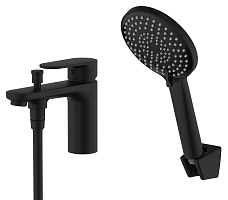 Aquatek Смеситель на борт ванны Ника AQ1844MB черный матовый