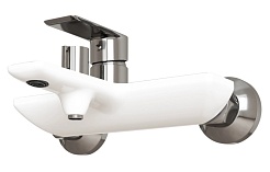 Mixline Смеситель для ванны и раковины 35k ML33-01 "City White" белый/хром – фотография-2