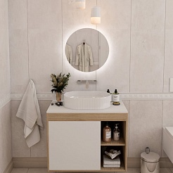 Teymi Раковина накладная в ванную Martta 50 глянцевая белая T52101 – фотография-6