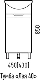 Corozo Тумба с раковиной Лея 45 белая – фотография-8
