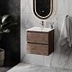 Teymi Тумба с раковиной Laina 50 подвесная дуб темный – картинка-32