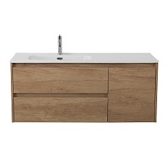 BelBagno Тумба под раковину Kraft 120 L подвесная Rovere Nebrasca Nature – фотография-3