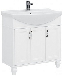 Aquanet Тумба под раковину Валенса NEW 85 белый – фотография-1