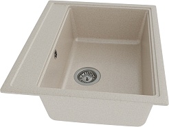 Teymi Мойка кухонная Lori Maxi 60 кварцевая бежевая матовая – фотография-3