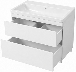 Vivon Тумба с раковиной Atwood 90 напольная белая матовая – фотография-5