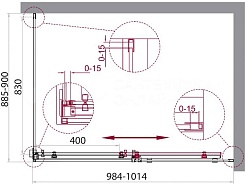 BelBagno Душевой уголок Acqua 100/90 ACQUA-AH-1-100/90-C-Cr стекло прозрачное – фотография-2