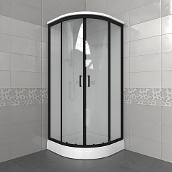 Triton Душевая кабина Прайм-Блэк-Вельвет 90x90 А – фотография-3