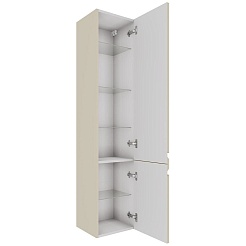 Aquatek Шкаф-пенал Вега 35 AQ70035R-LC капучино светлый, петли справа – фотография-2