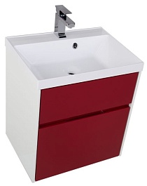 Aquanet Тумба с раковиной "Латина 70" бордо 2 ящика (180034) – фотография-8