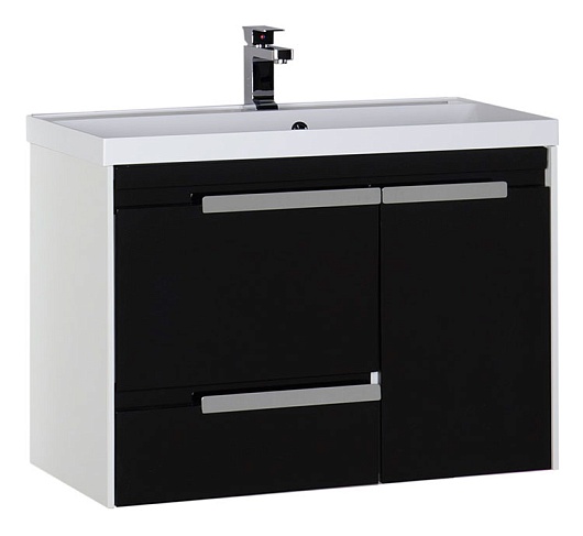 Aquanet Тумба с раковиной "Тиволи 90" черная – фото-1