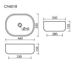 Ceramicanova Мебельная раковина Element 46 CN6018 белая – фотография-6