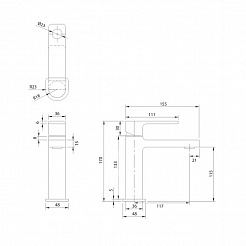 Omnires Смеситель для раковины BARETTI BA7810CR – фотография-2