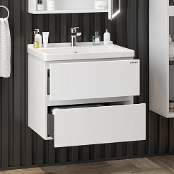 Onika Тумба под раковину Эвада 60 подвесная белая – фотография-6