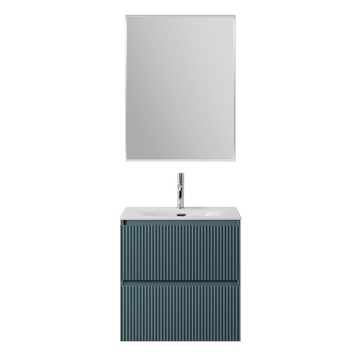 BelBagno Тумба с раковиной Uno 60 подвесная Голубой матовый с раковиной BB-8099-60 – фотография-14