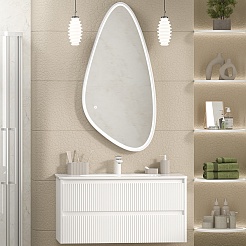 Brevita Мебель для ванной Riva 100 подвесная белая – фотография-1