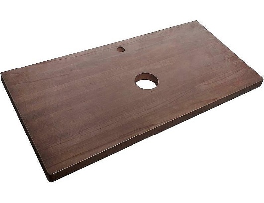 Jorno Тумба с раковиной Wood 100 серая столешница тёмная – фотография-8