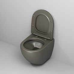 Grossman Унитаз подвесной Color GR-4455GSMS хаки матовый – фотография-6