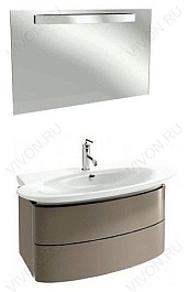 Jacob Delafon Тумба с раковиной "Presquile 100" титан – фотография-6