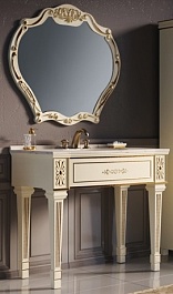 Misty Мебель для ванной Tiffany 100 бежевая, сусальное золото – фотография-1