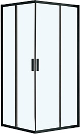Vincea Душевой уголок Garda 100x80 VSS-1G8010CLB профиль черный стекло прозрачное – фотография-1