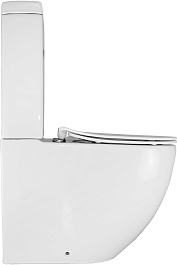 Azario Унитаз-компакт Renda AZ-8693 безободковый с бачком с сиденьем микролифт белый – фотография-6