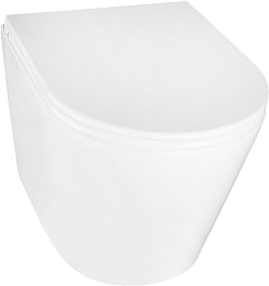 Azario Унитаз подвесной Teramo AZ-0053 безободковый белый – фотография-3