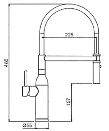 Frap Смеситель для кухни G4098-26 черный – фотография-2