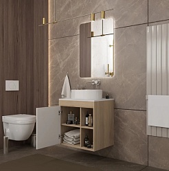 Teymi Тумба под раковину Nura 60 дуб эврика/белый матовый T60527 – фотография-7