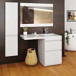 Mixline Тумба под раковину Созвездие 56 белая – фотография-5