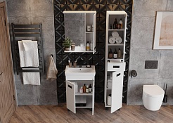 Onika Мебель для ванной Балтика-Квадро 55.11 Black R белая – фотография-4