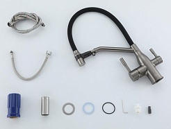 Frap Смеситель для кухни F4397-9 оружейная сталь – фотография-2