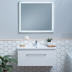 Dreja Мебель для ванной Big Inn 100 подвесная белая – фотография-2