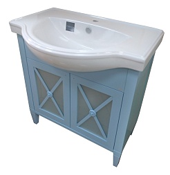 Misty Мебель для ванной Анна 80 голубая – фотография-6